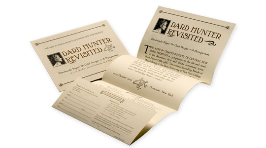 Dard Hunter Revisited brochure + poster