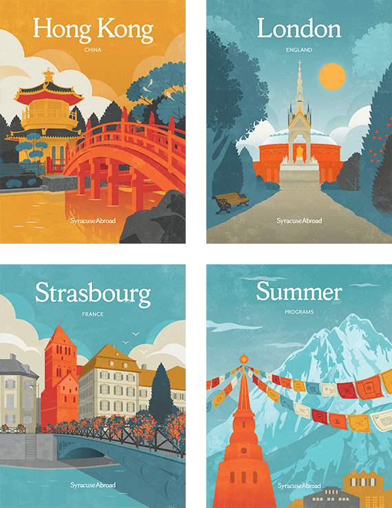 Syracuse Abroad Hong Kong, London, Strasbourg, and Summer covers