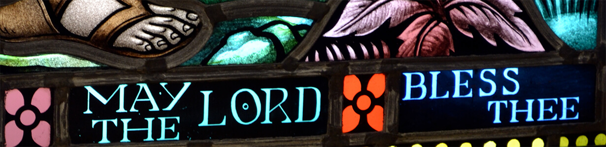 Stained glass lettering